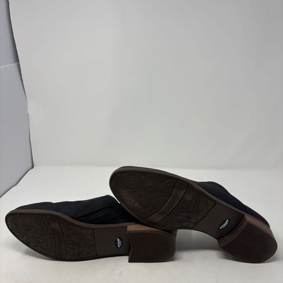 Dr. Scholls Shoes Womens 10 Black Ruler Chevron Faux Leather Almond Toe Loafer - Picture 8 of 8